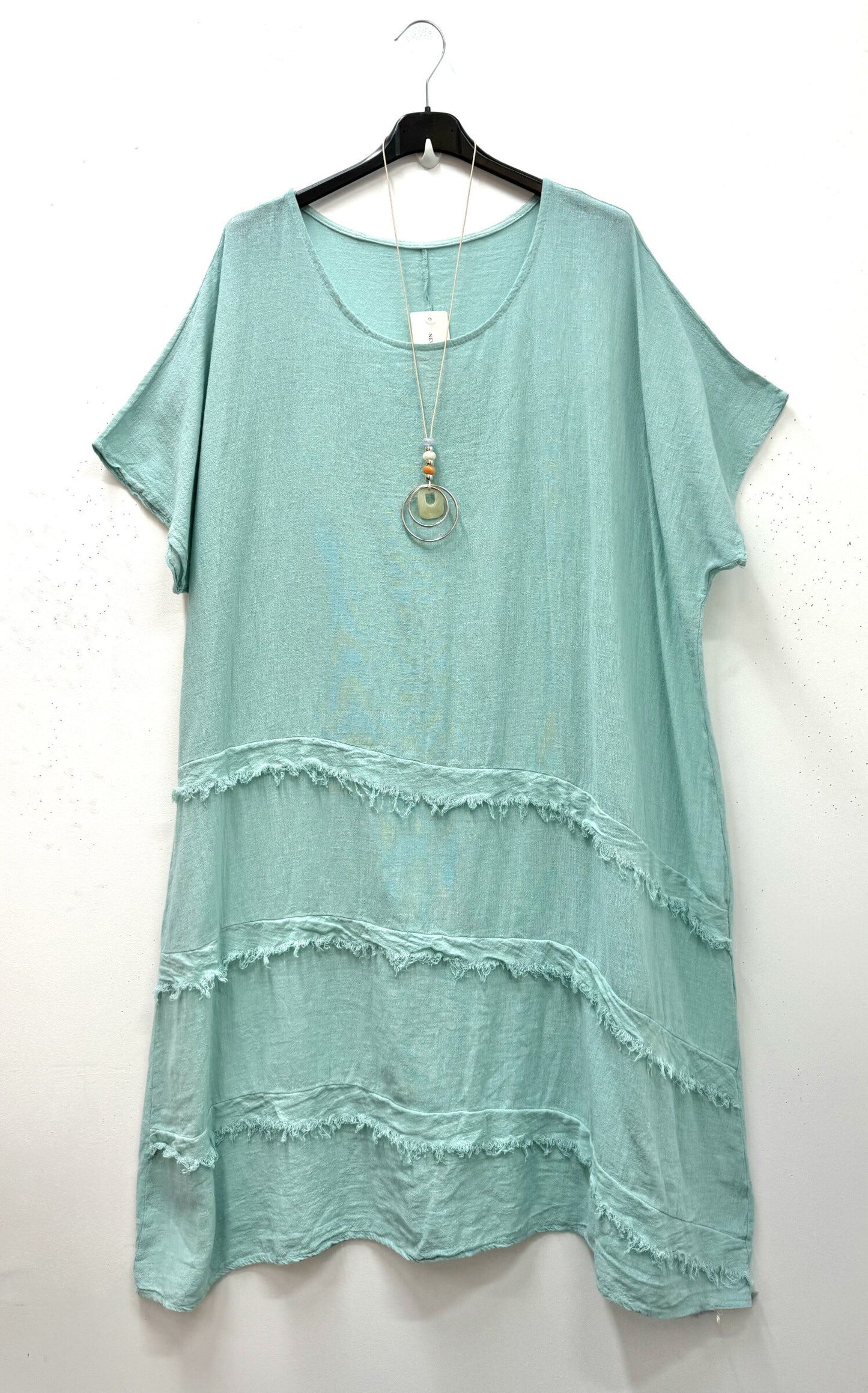 Plus Size Cotton dress with necklace