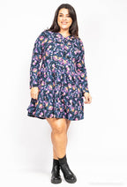 Plus Size Mönstrad Knit Klänning
