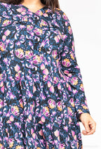 Plus Size Mönstrad Knit Klänning