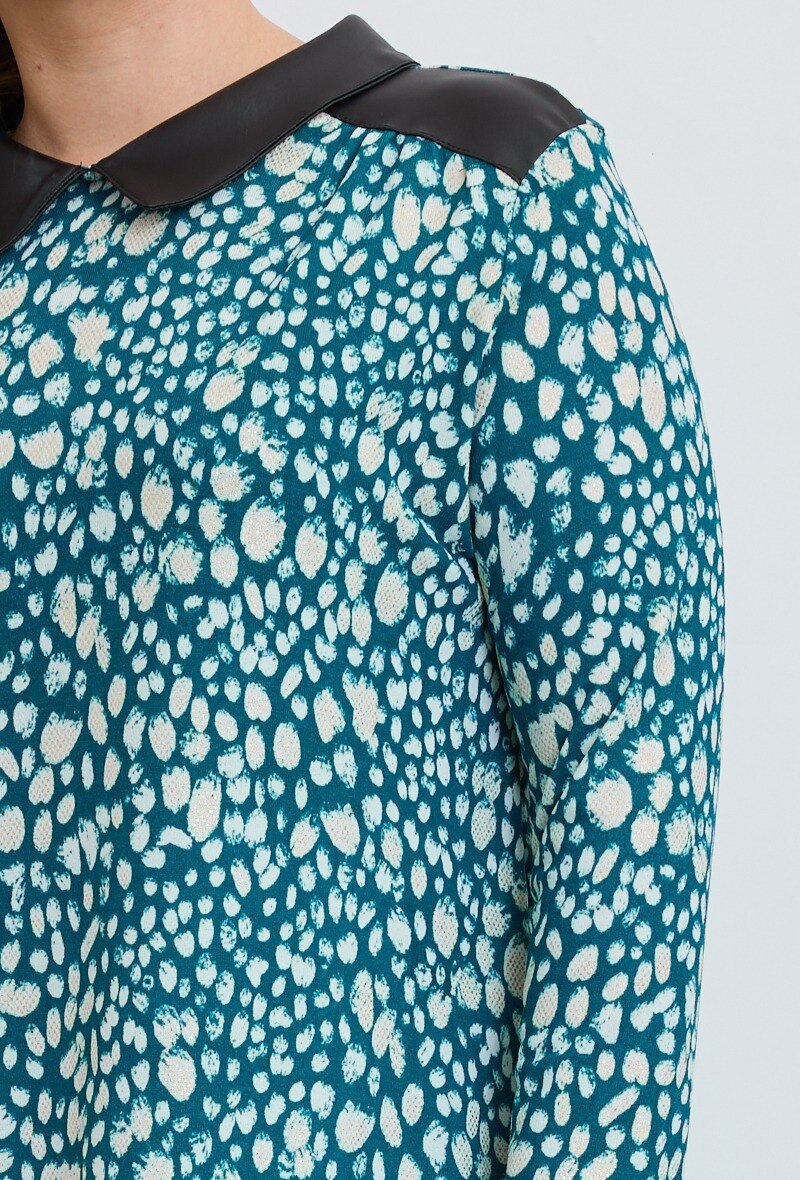 Plus Size Printed Knit Dress
