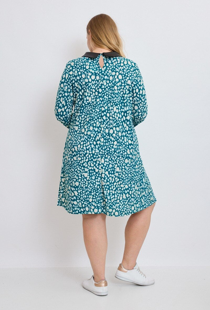 Plus Size Printed Knit Dress