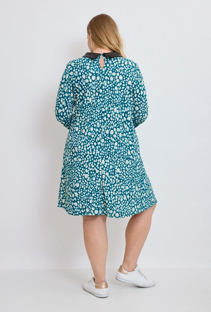 Plus Size Printed Knit Dress