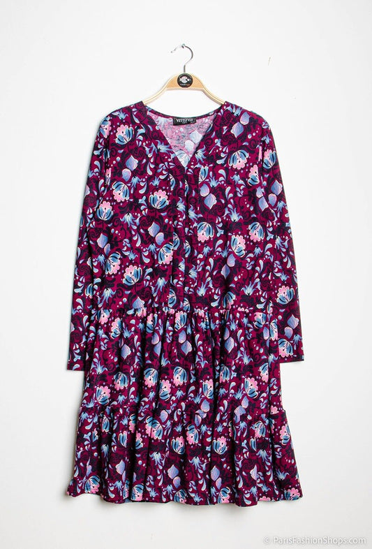Plus Size Prited knit dress