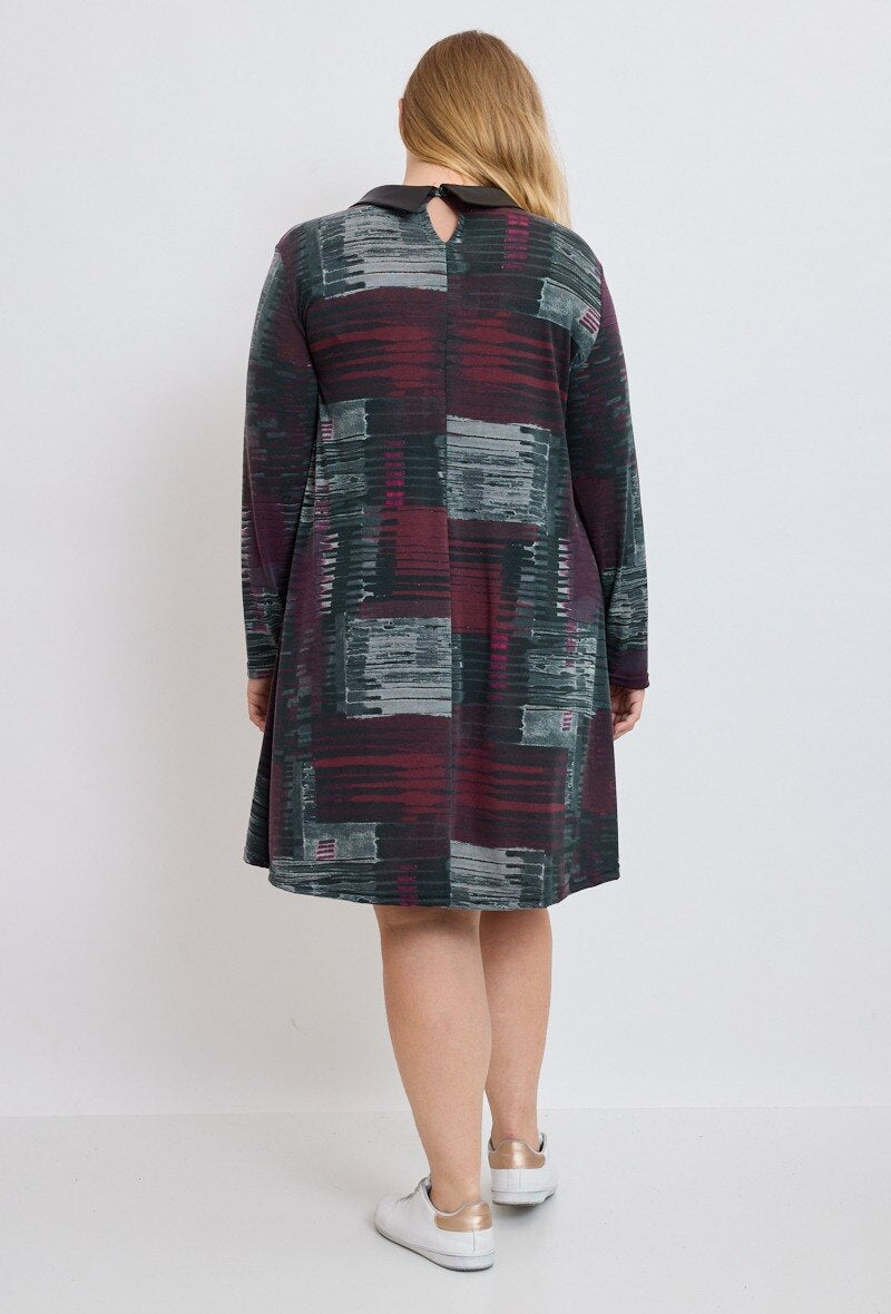 Plus Size Printed Knit Dress