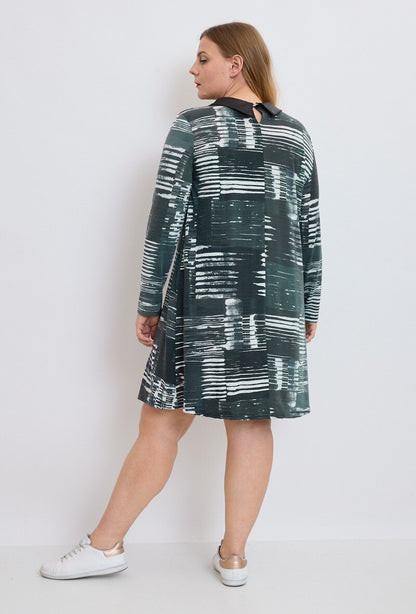 Plus Size Printed Knit Dress