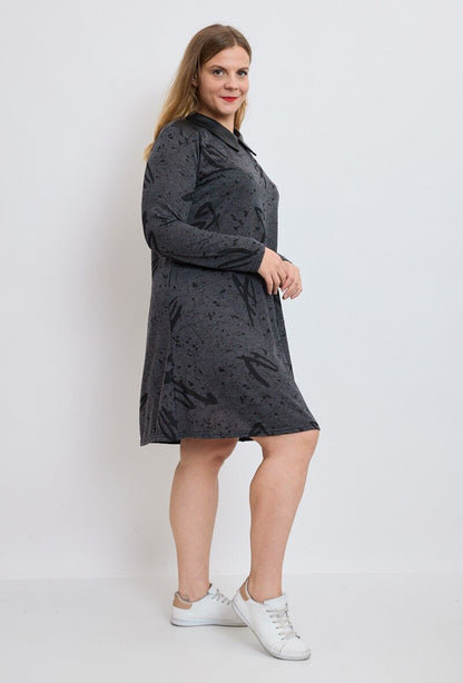 Plus Size Printed Knit Dress