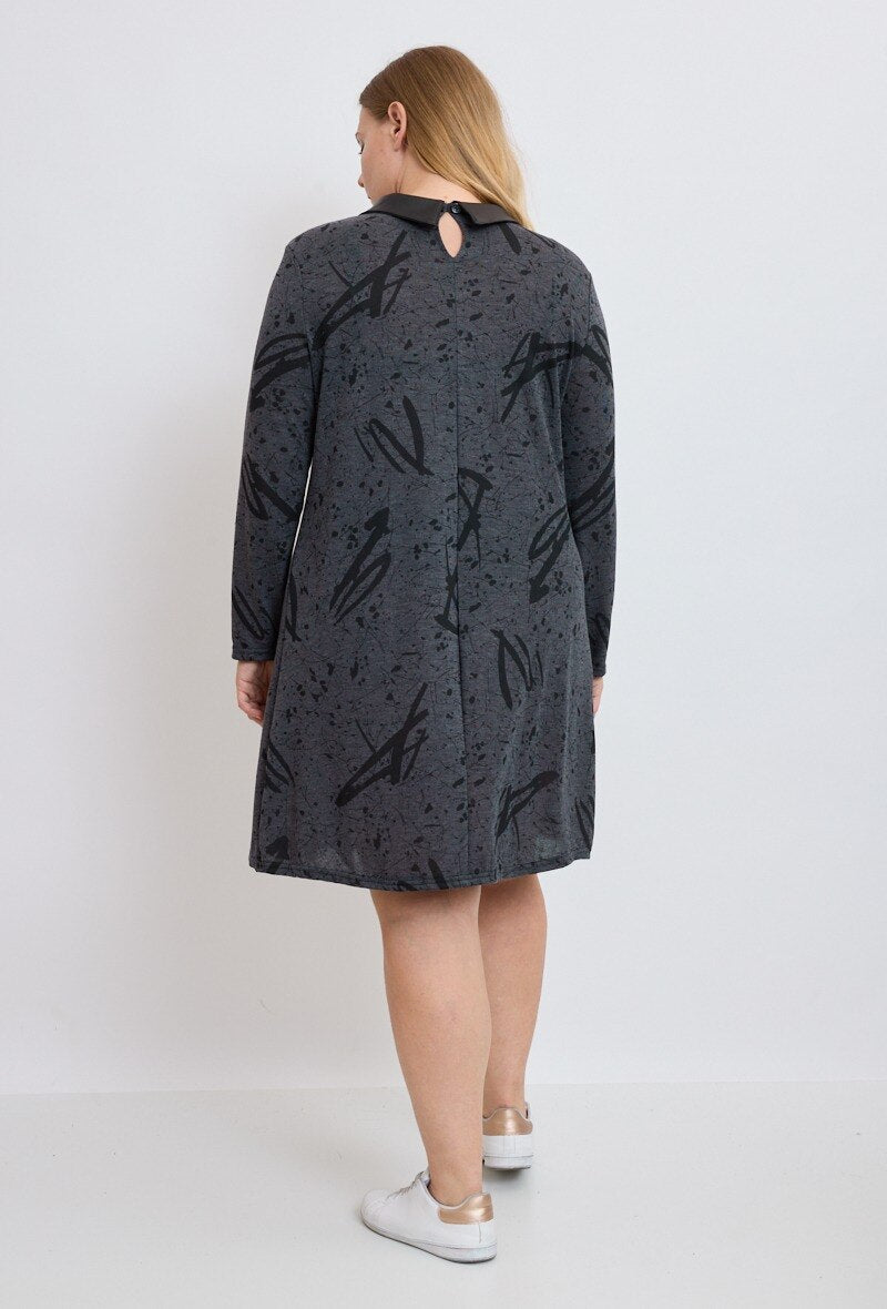 Plus Size Printed Knit Dress