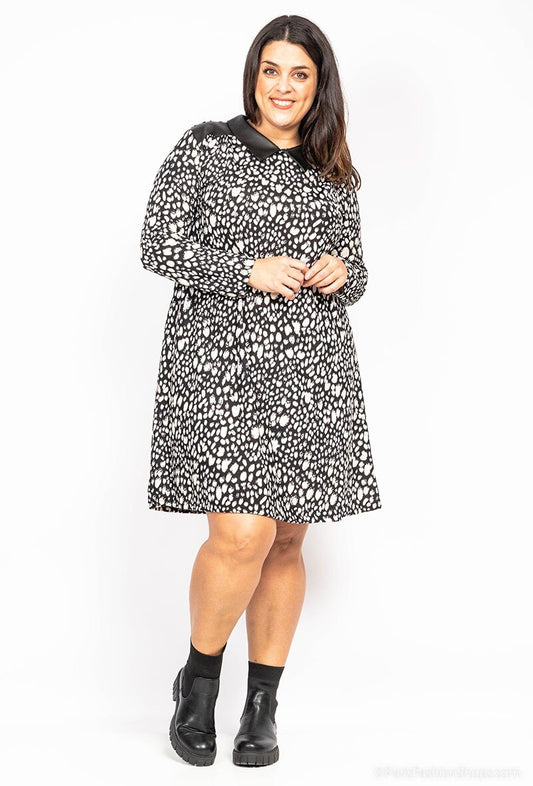 Plus Size Printed Knit Dress