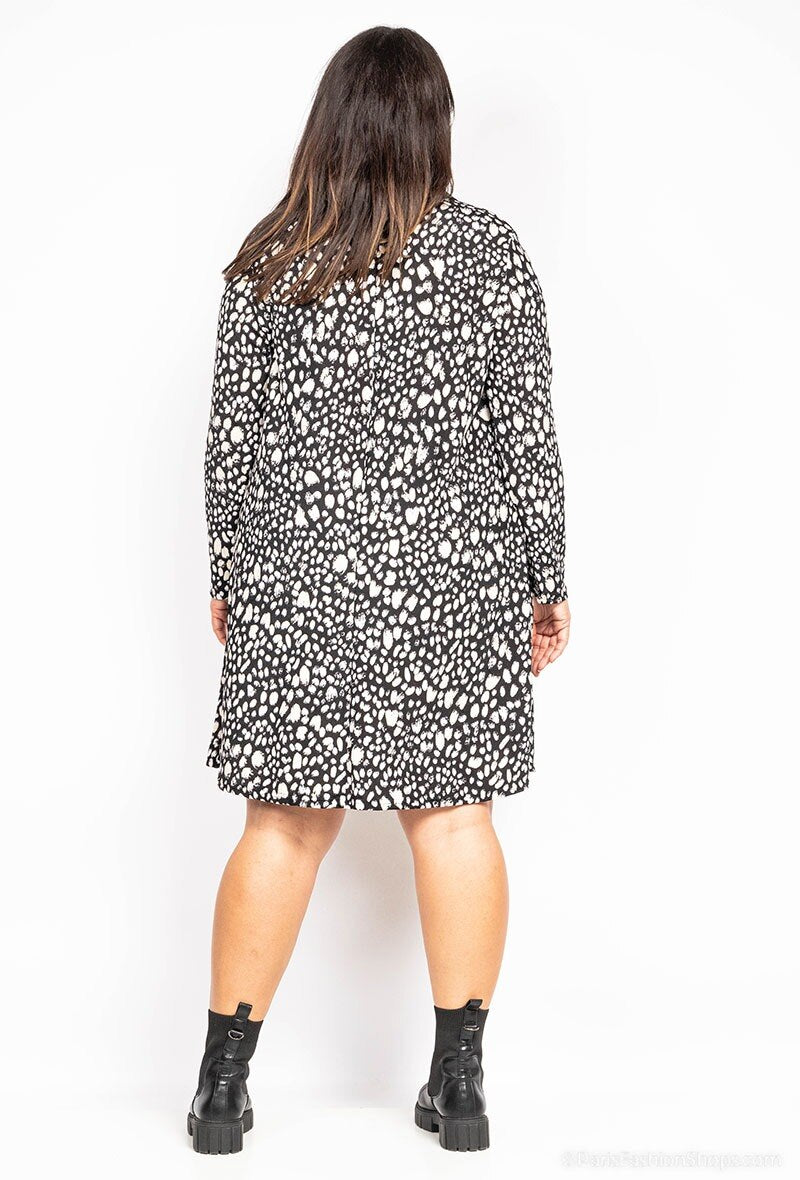 Plus Size Printed Knit Dress