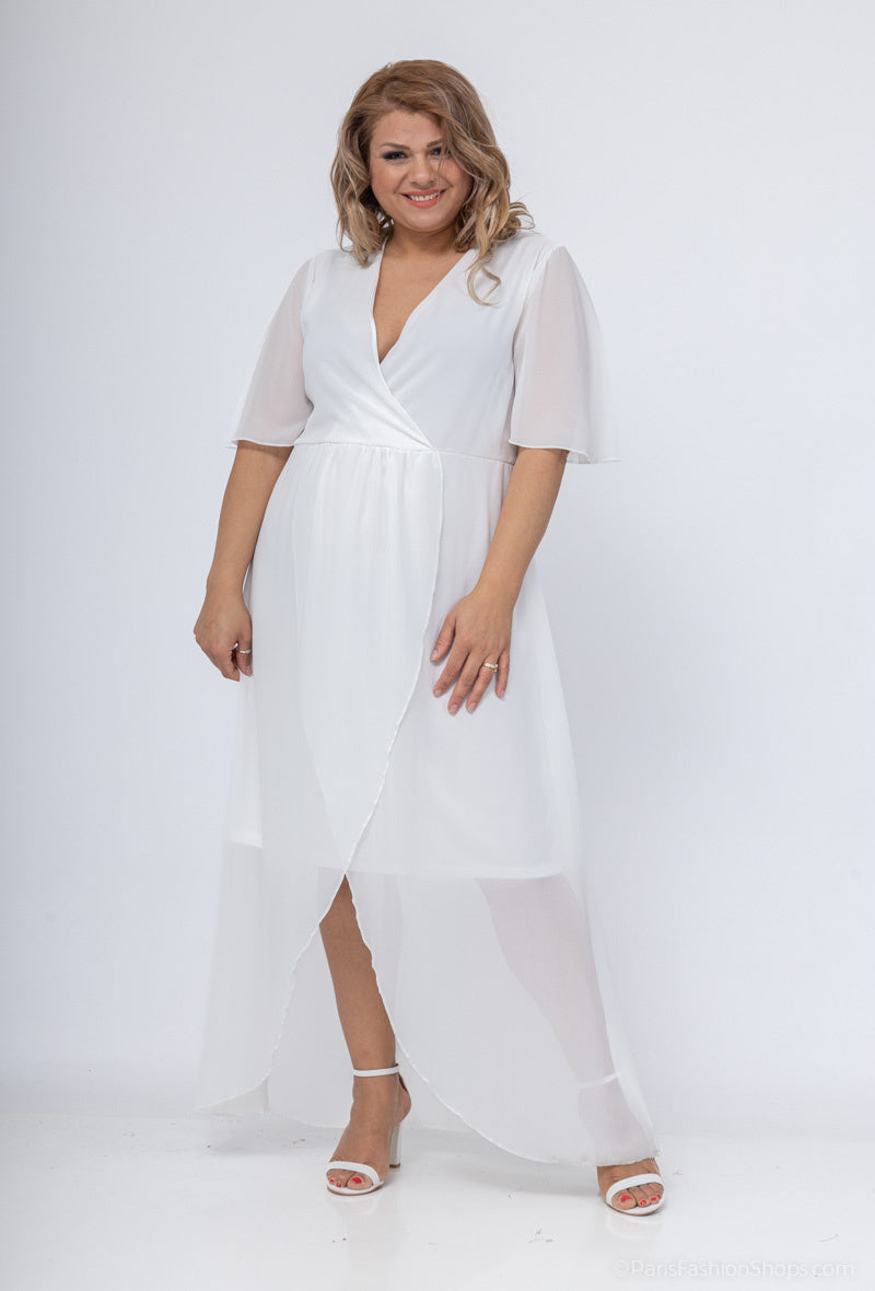 Plus Size Chiffonklänning