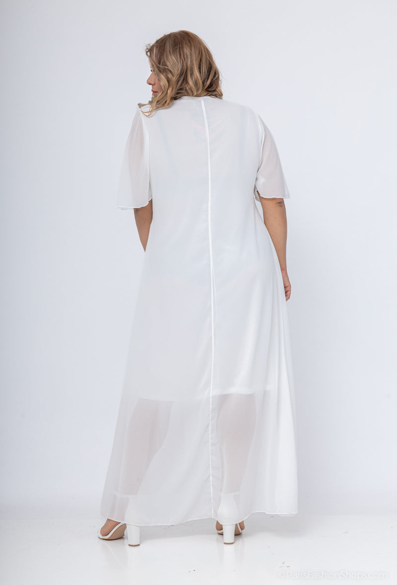 Plus Size Chiffonklänning