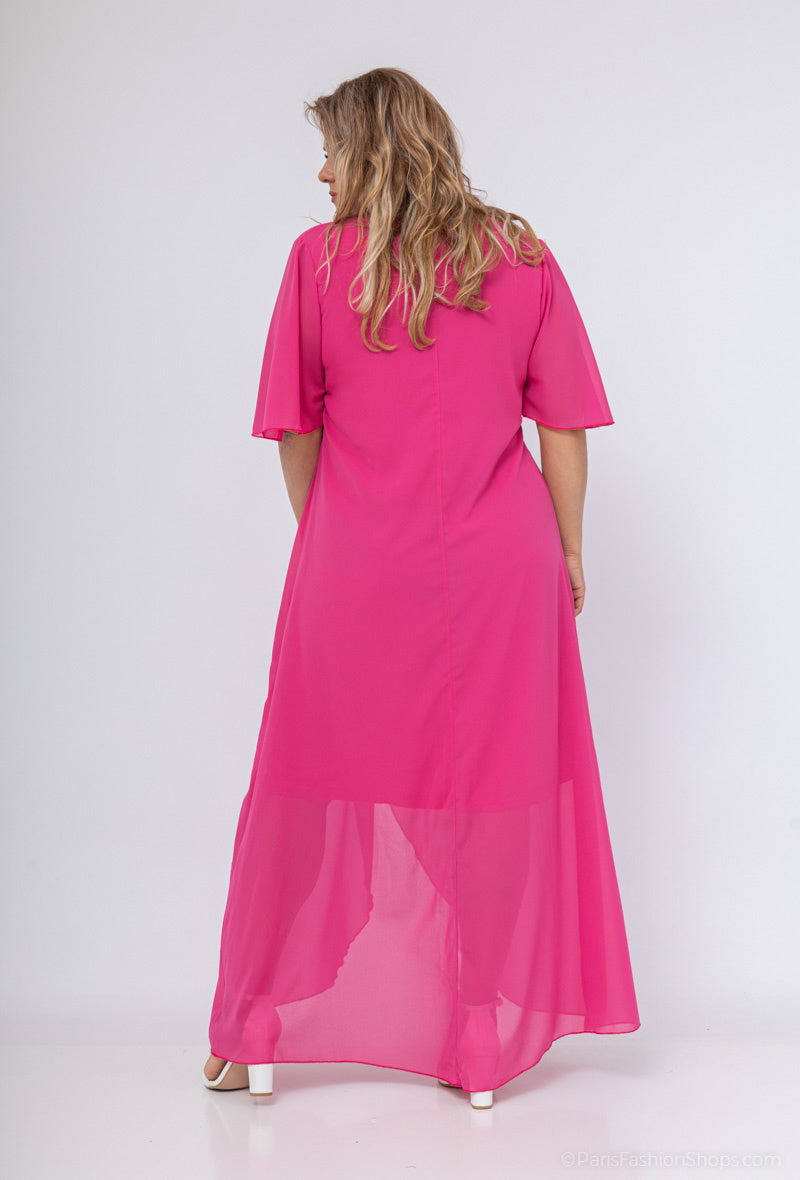 Plus Size Chiffonklänning