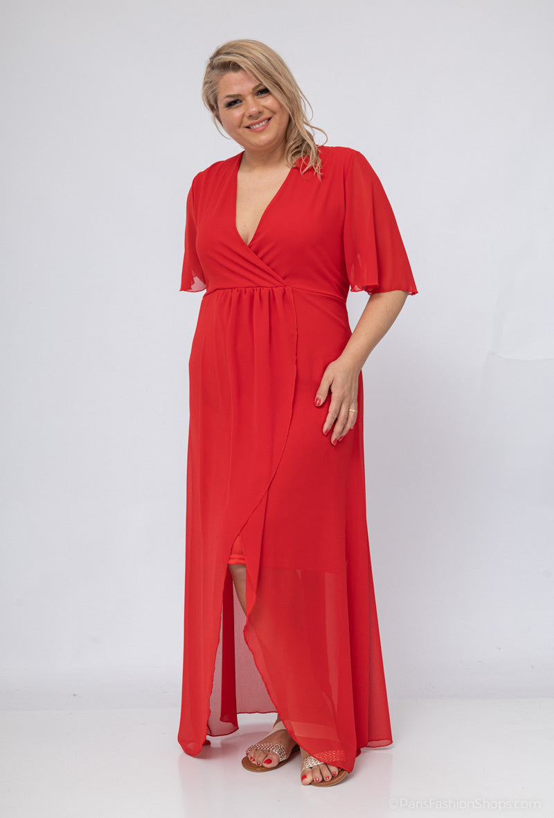 Plus Size Chiffon Dress
