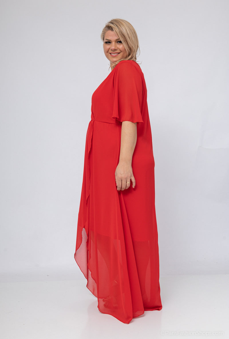 Plus Size Chiffonklänning