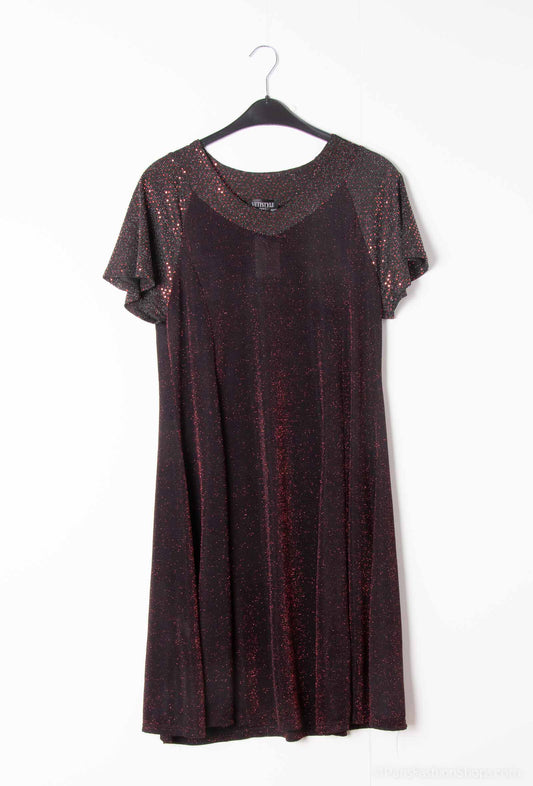 Plus Size Flared Sequin Dress