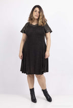 Plus Size Flared Sequin Dress