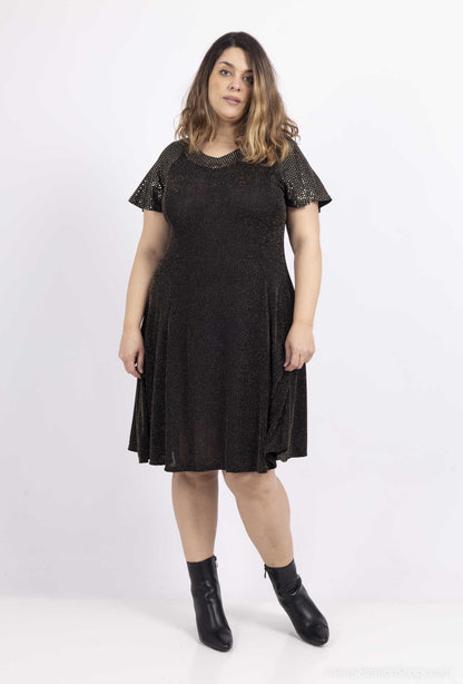 Plus Size Flared sequin dress