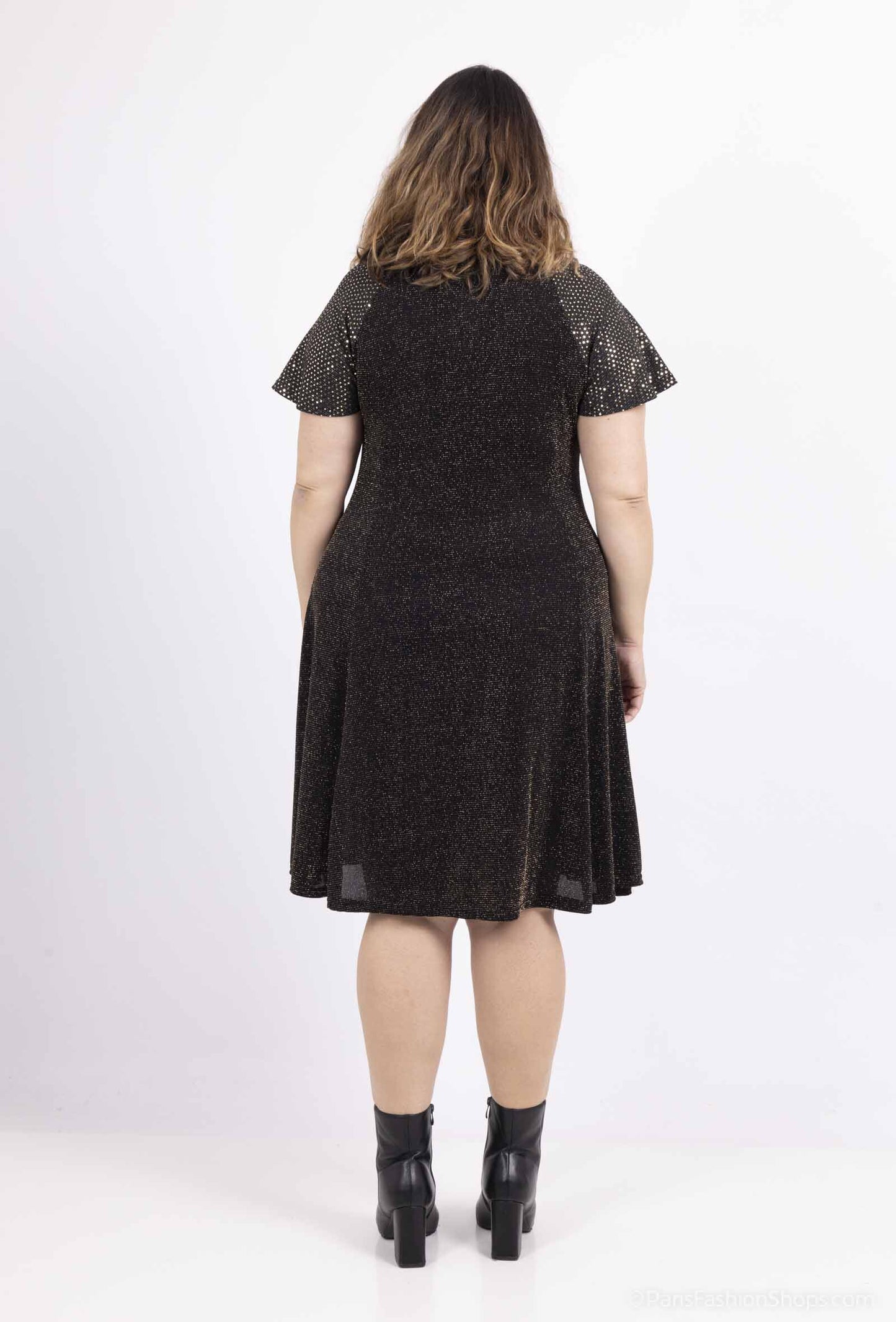 Plus Size Flared Sequin Dress