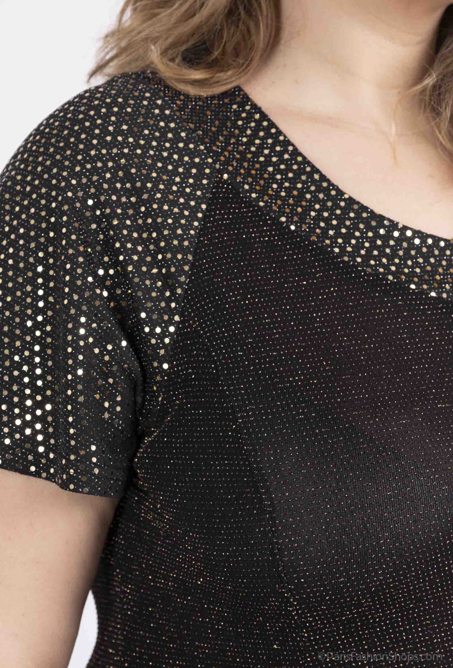 Plus Size Flared Sequin Dress