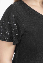 Plus Size Flared Sequin Dress