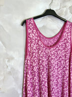 Plus Size Ärmelslös Blommig Flared Klänning