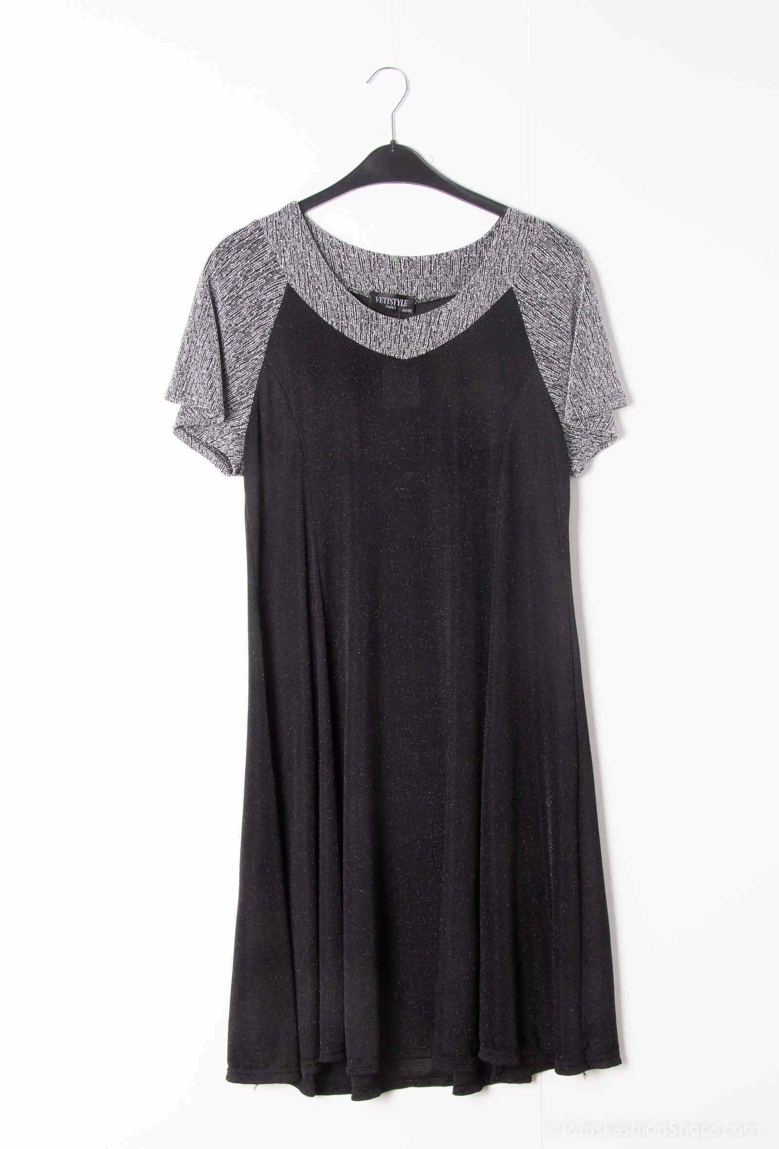 Plus Size Sequin Flared Dress