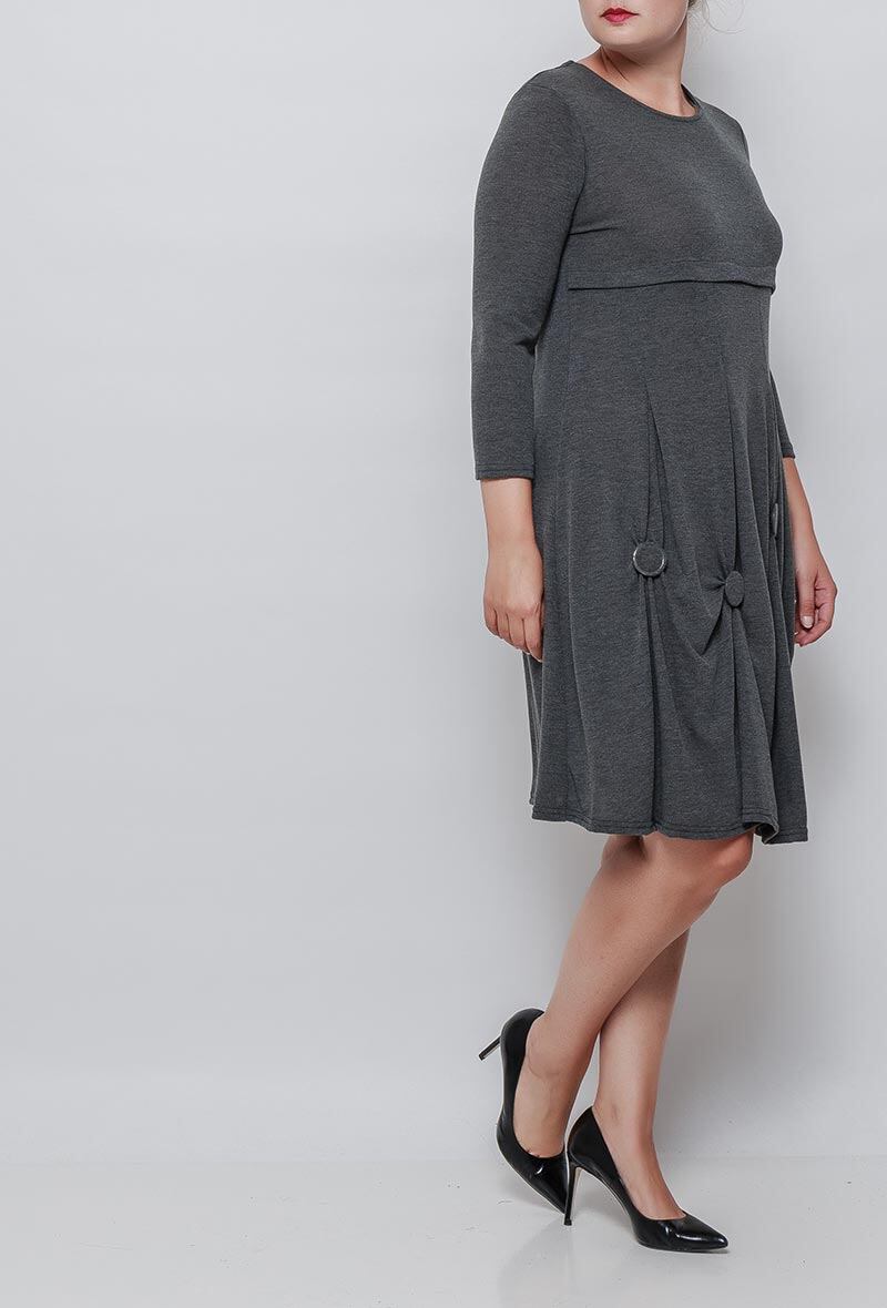 Plus Size Fancy Dress with Buttons