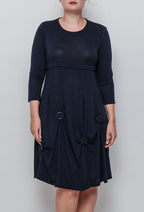 Plus Size Fancy Dress with Buttons
