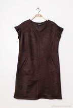 Plus Size Faux suede dress