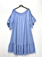Plus Size Flowy dress with cutout shoulders