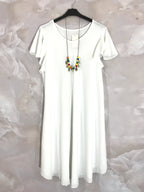 Plus Size Flared Waist Dress with Fluffy Sleeves T38 to T52