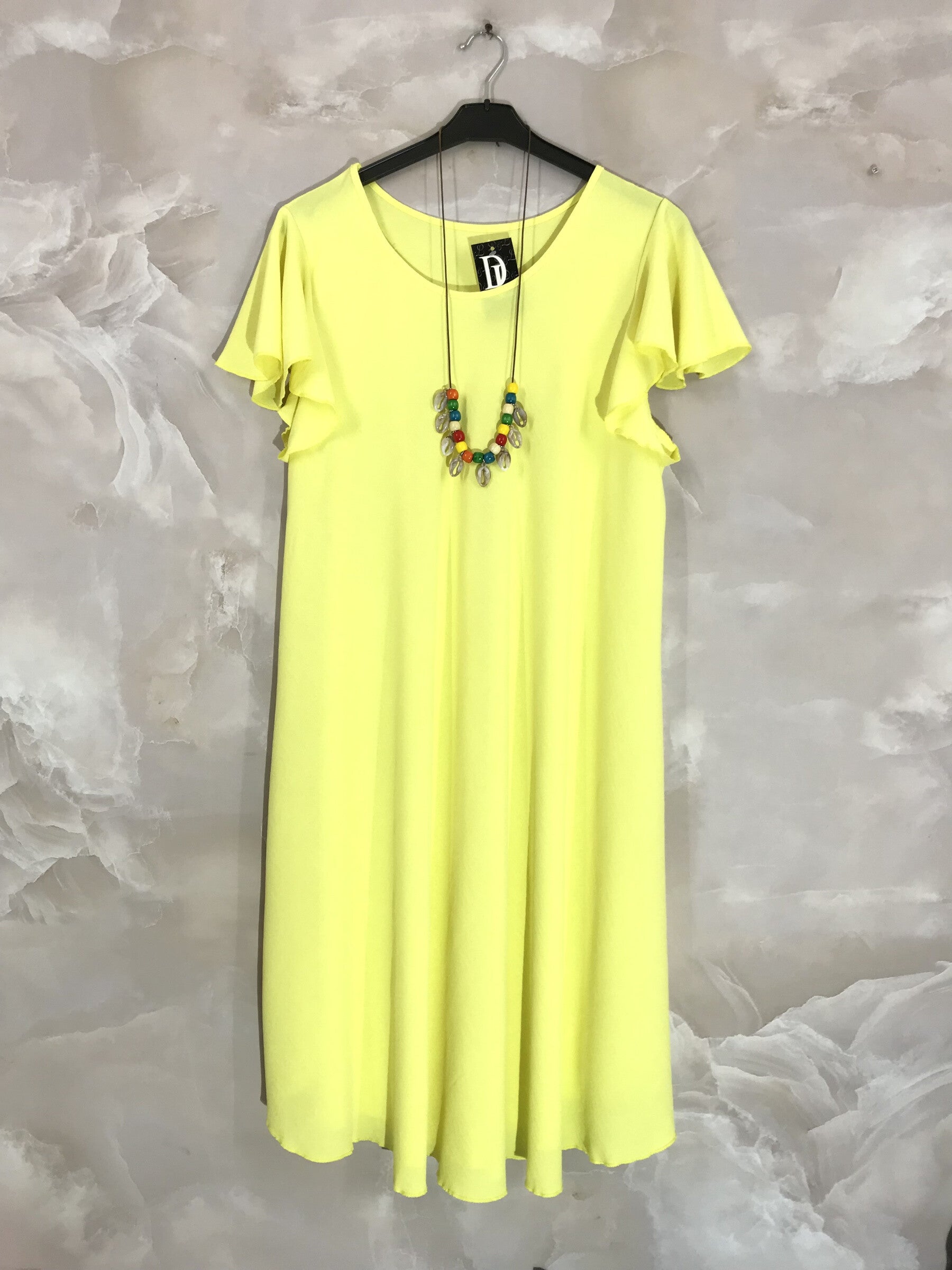 Plus Size Large flared waist dress with fluffy sleeves T38 to T52