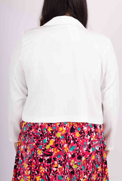 Plus Size Tryckt Klänning med Bolero Jacka