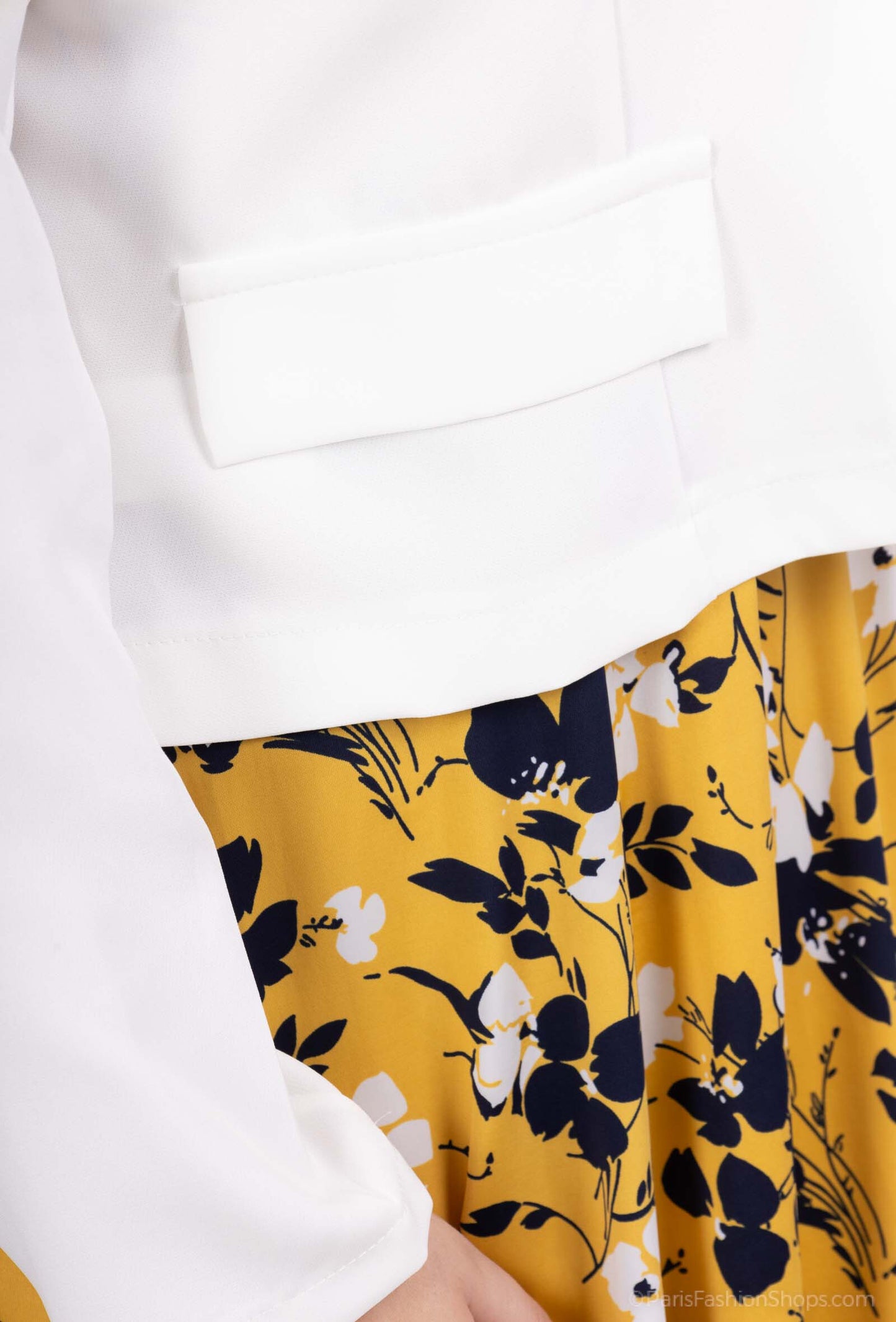 Plus Size Blommig Klänning med Jacka Set