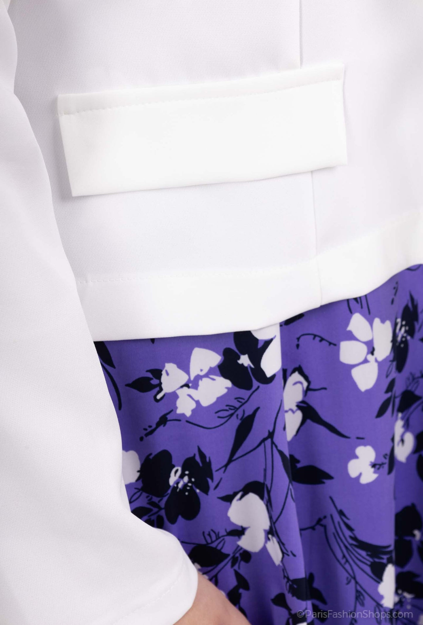 Plus Size Blommig Klänning med Jacka Set