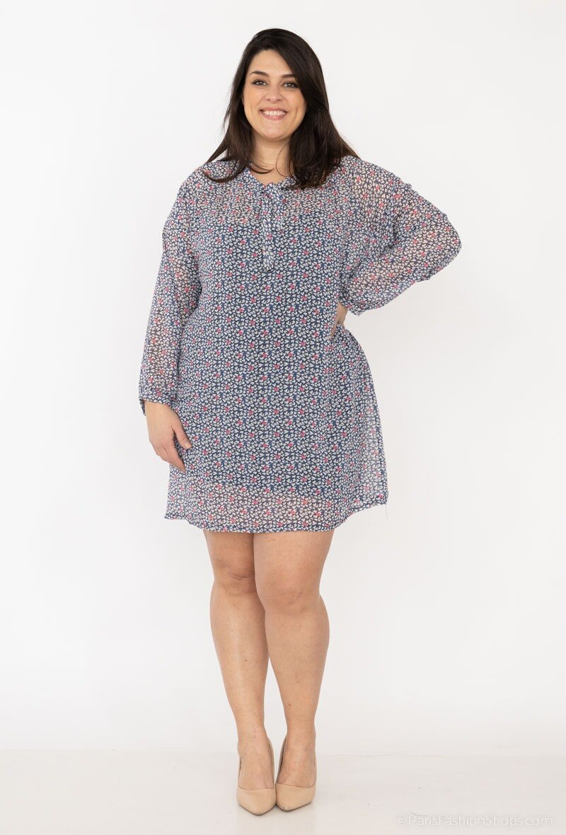 Plus Size Two-piece printed dress