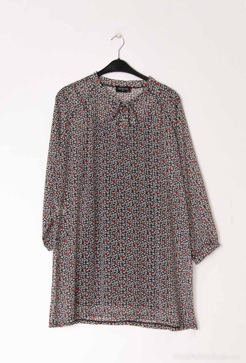 Plus Size Two-piece printed dress