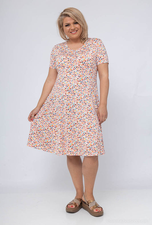 Plus Size Silted Printed Dress