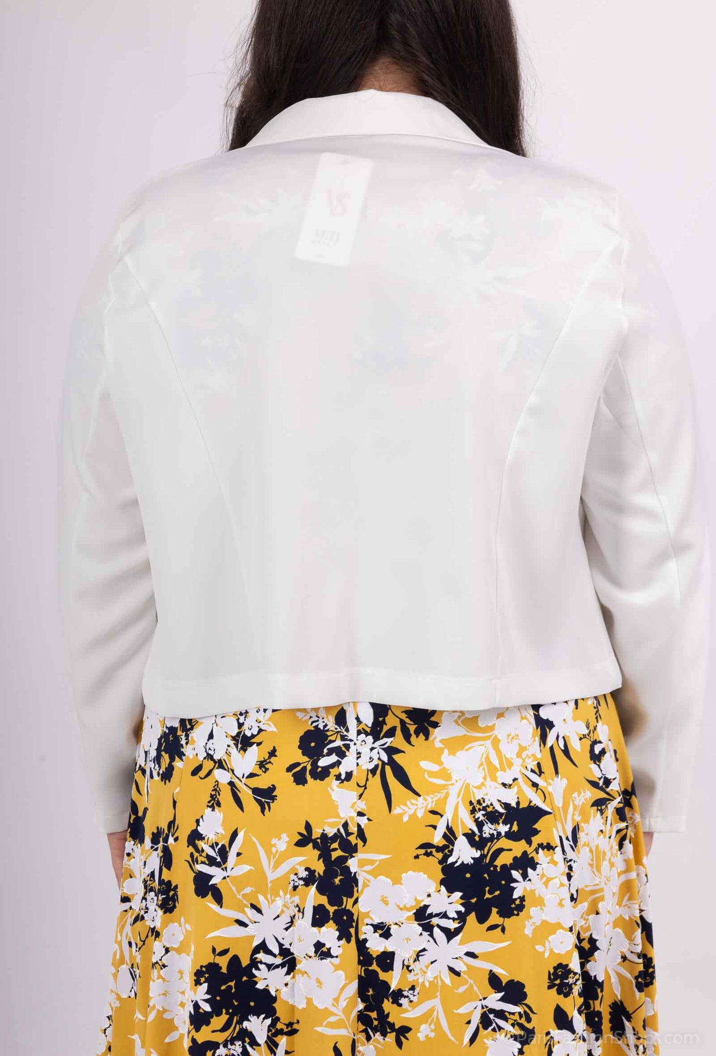 Plus Size Flared Printed Dress with Jacket Set