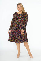 Plus Size Mönstrad Klänning