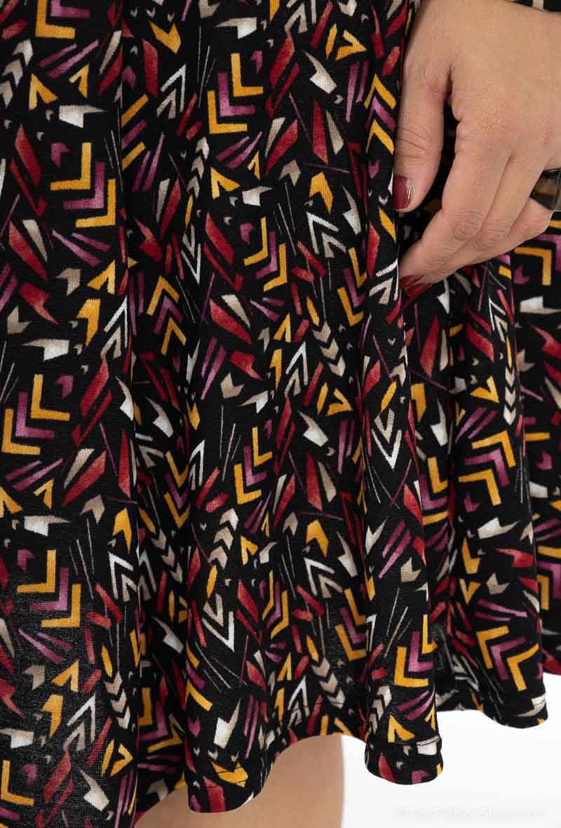 Plus Size Printed Dress för Stilsäkra Kvinnor