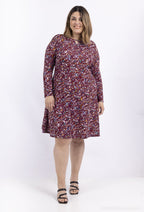 Plus Size Flared printed dress