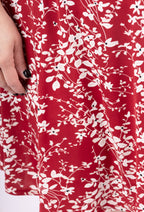 Plus Size Flared Printed Dress