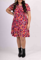 Plus Size Flared printed dress