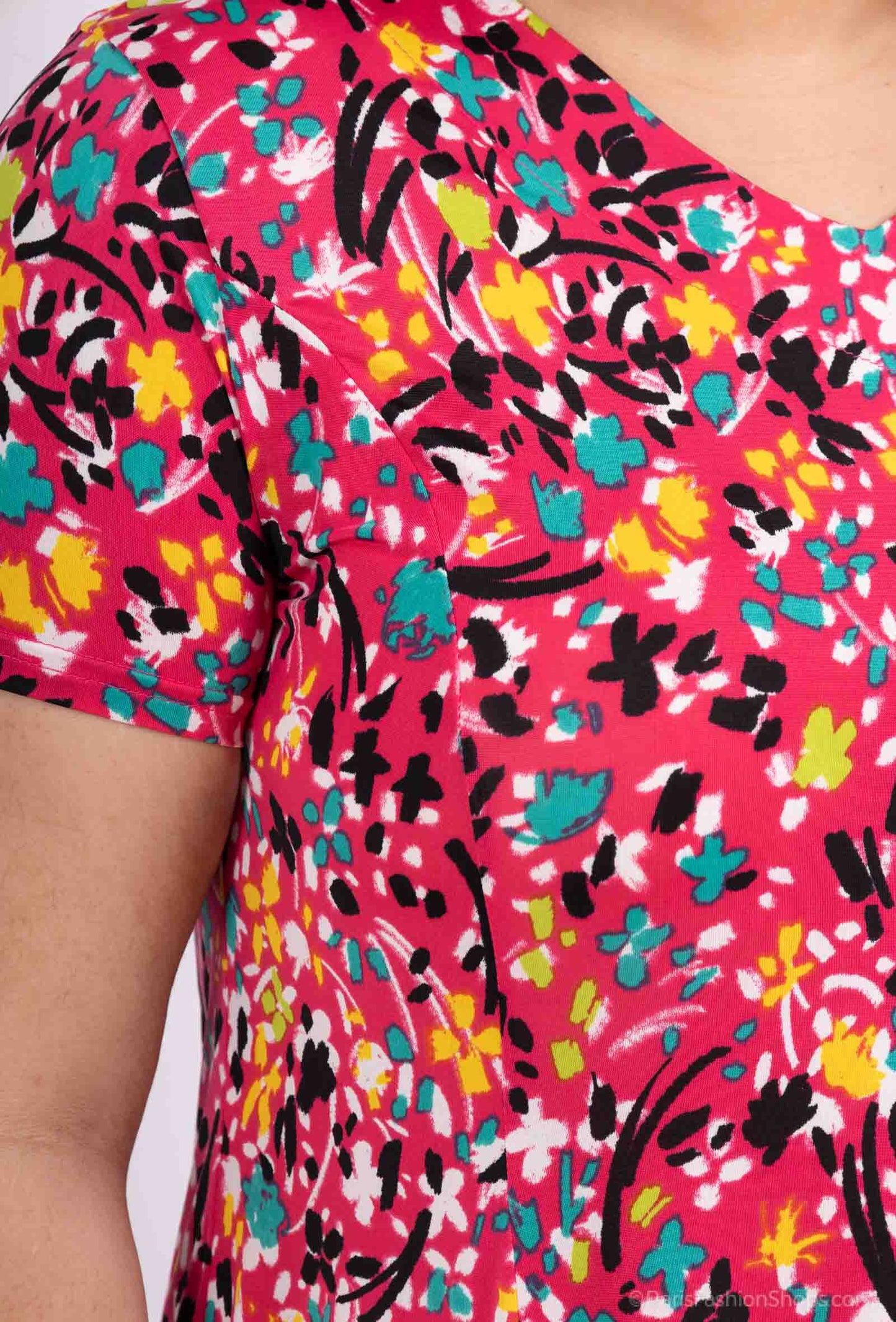 Plus Size Flared Printed Dress