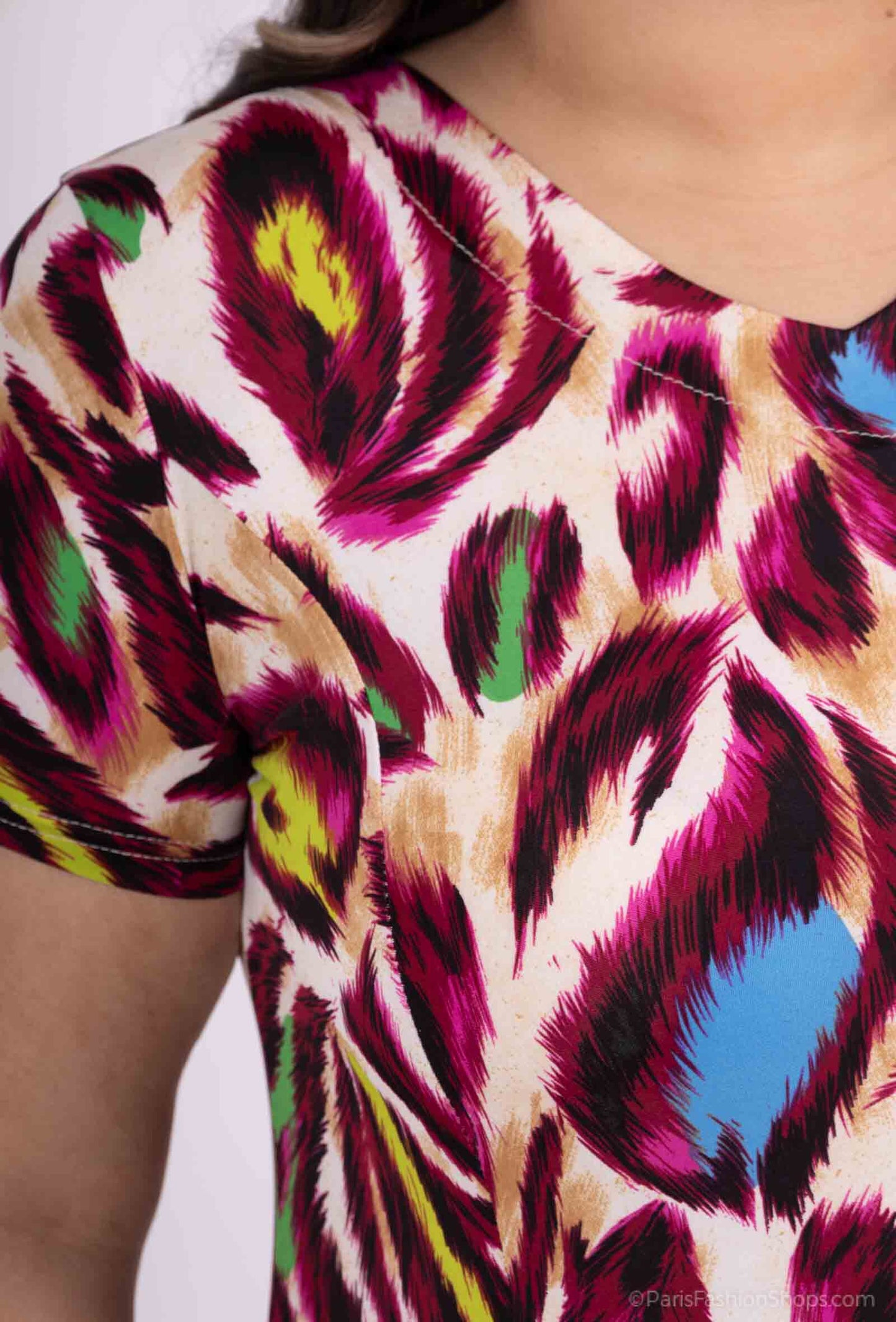Plus Size Flared Printed Dress