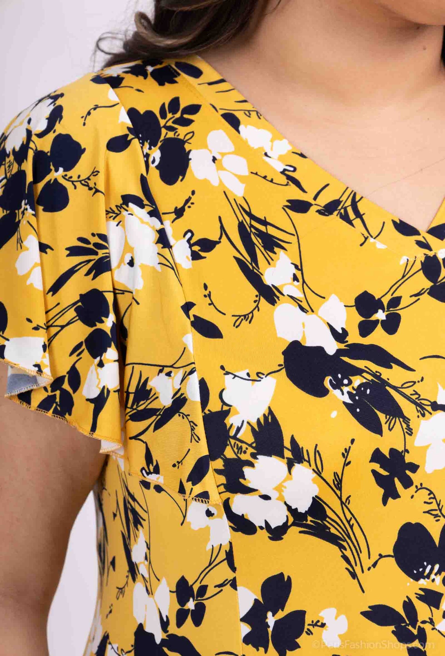 Plus Size Flared Printed Dress