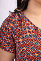 Plus Size Flared Printed Dress