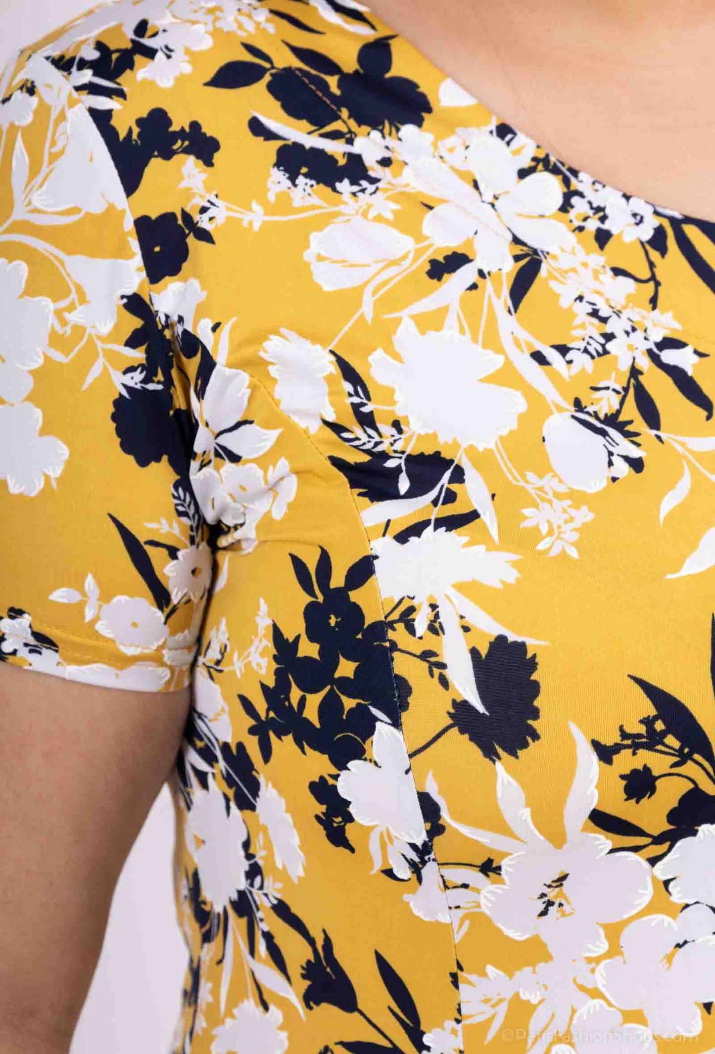 Plus Size Flared Printed Dress