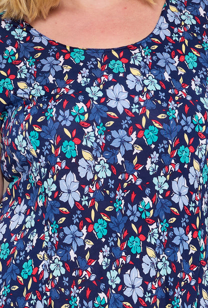 Plus Size Flared Printed Dress